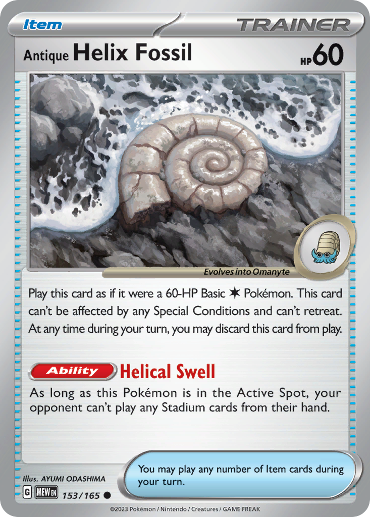 151 Set Antique Helix Fossil #153/165